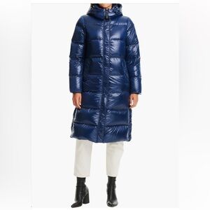 Sanctuary Deep Blue Hooded Puffer Coat /Small